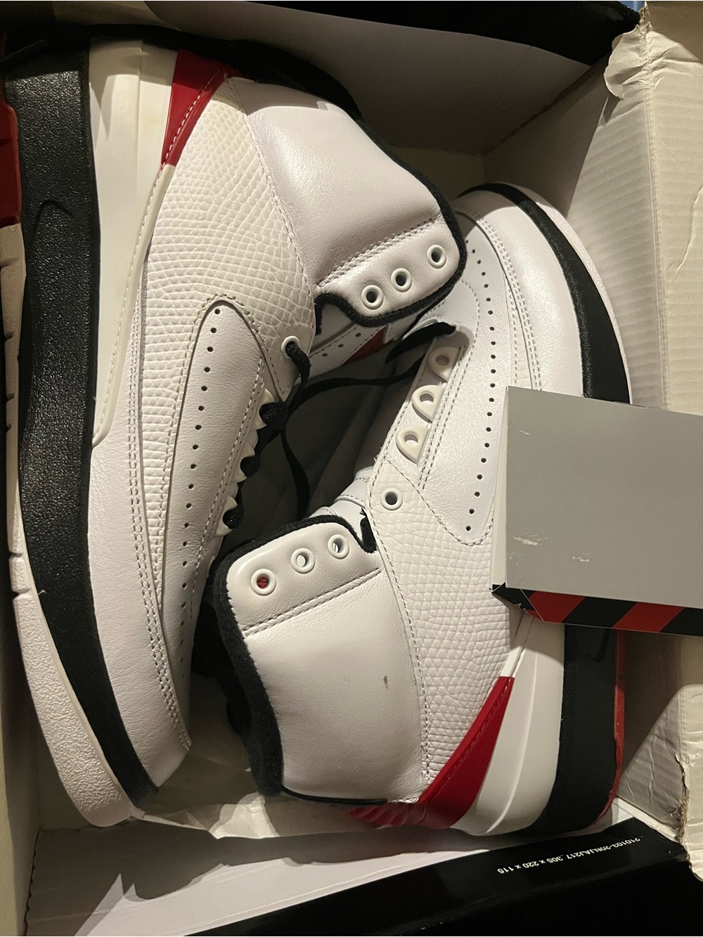 Nike Air Jordan 2 Retro White Red Black Youth 5.5Y New in Box DX2591-106